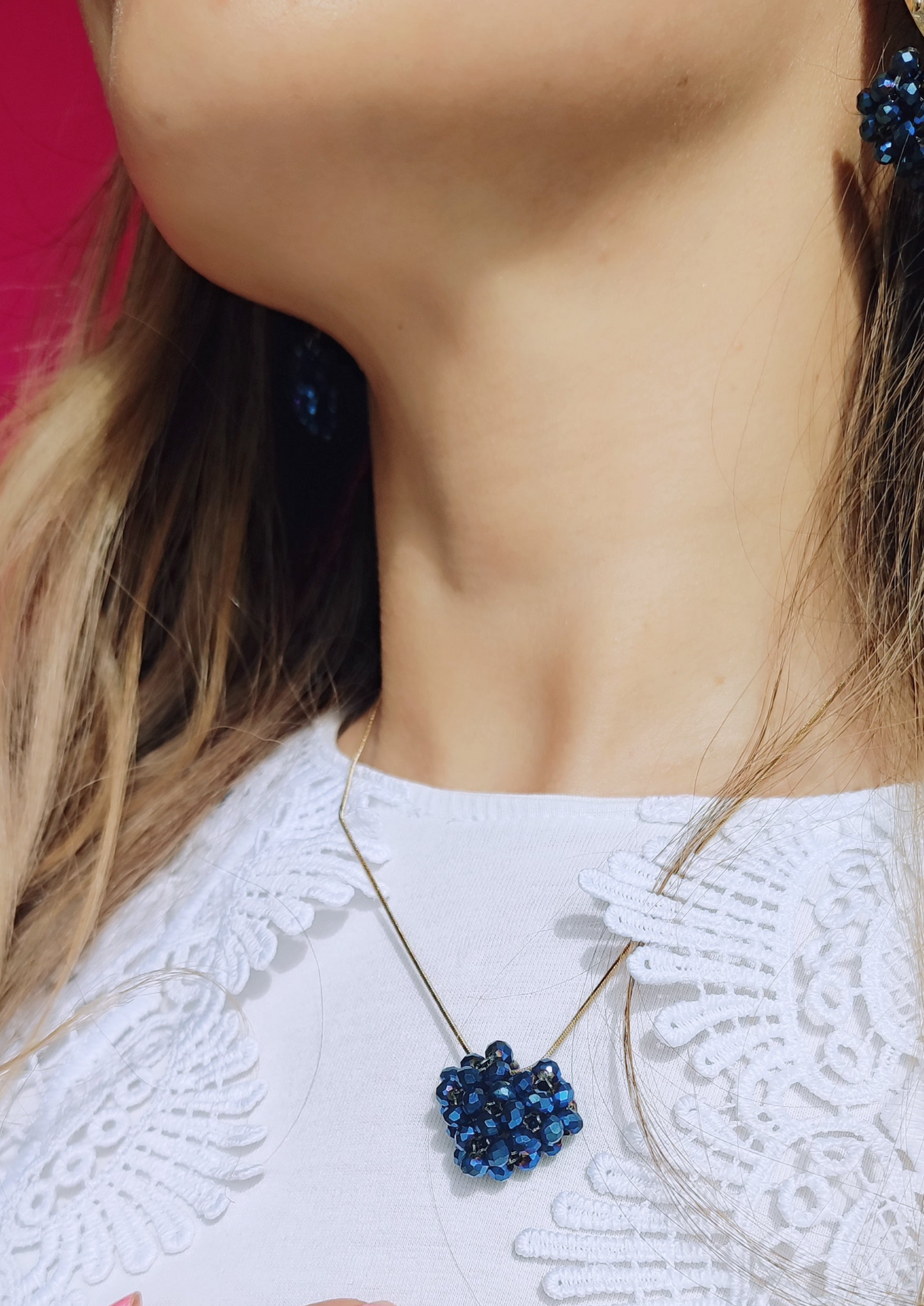 CADENA CORAZÓN AZUL