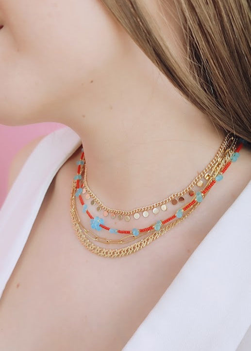 COLLAR DROPS RED - Mayorista