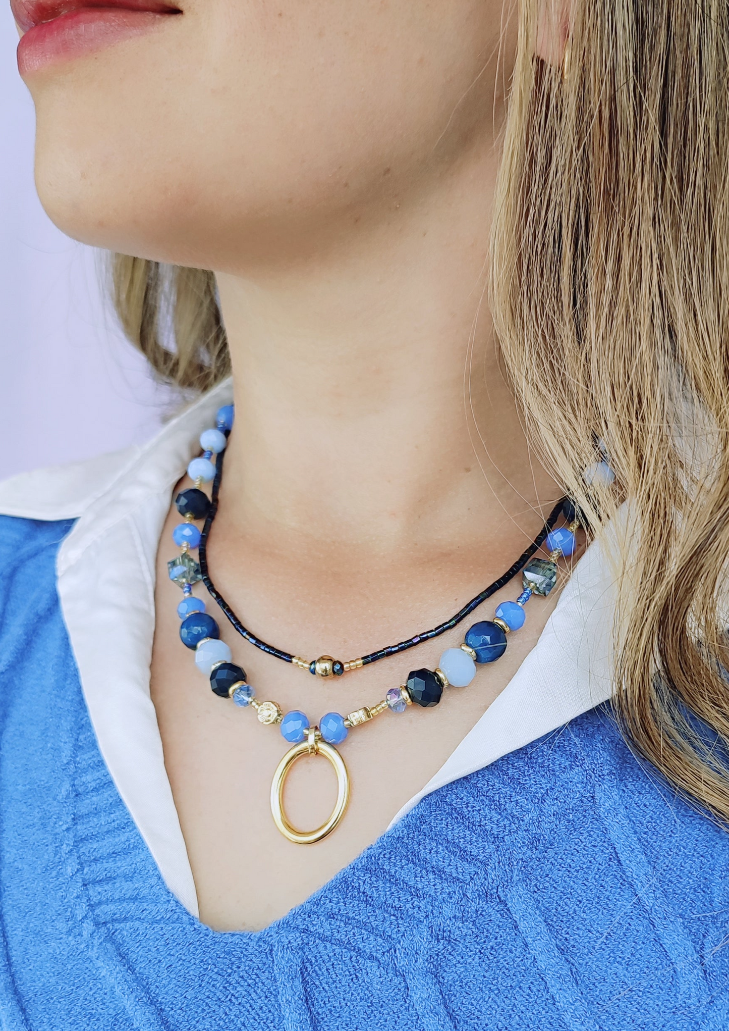 COLLAR SEMI DUO AZULU