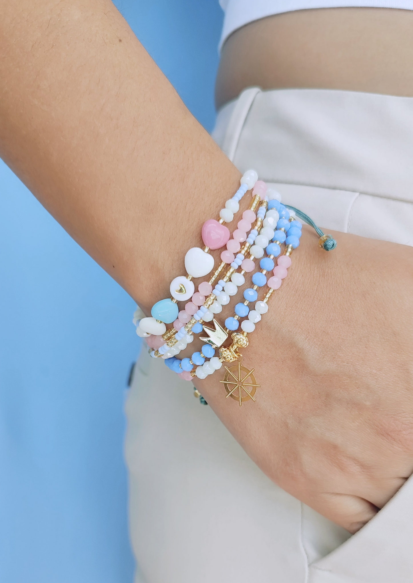 PULSERA SET PASTEL - Mayorista