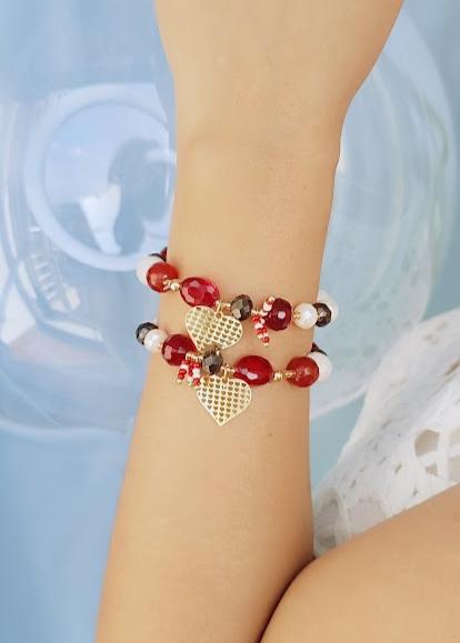PULSERA VINO CORAL