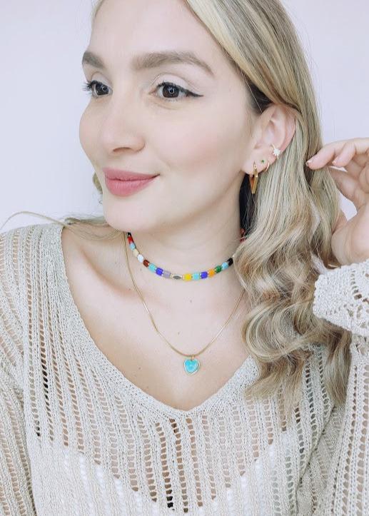 CHOKER COLOR CUADROS - Mayorista