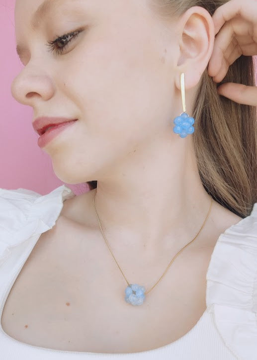 ARETE BOLA CUARZO - Mayorista