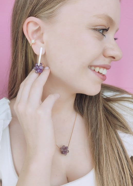 ARETE BOLA CUARZO