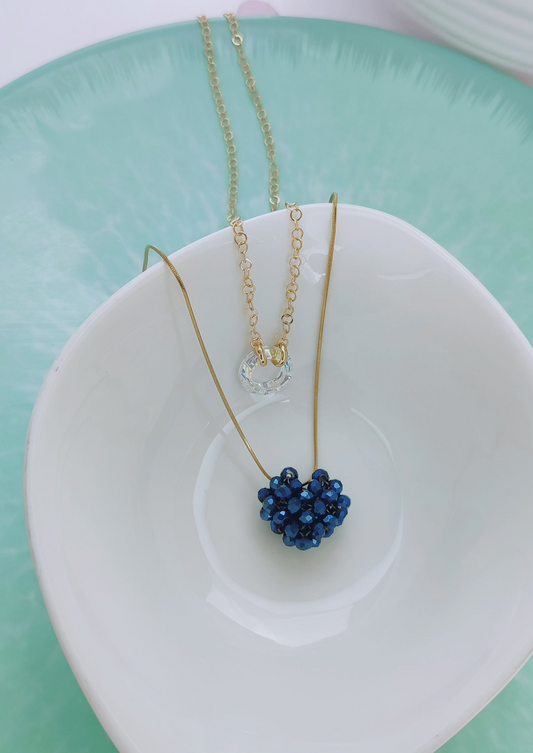 CADENA CORAZÓN AZUL - Mayorista