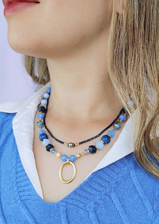 COLLAR SEMI DUO AZULU