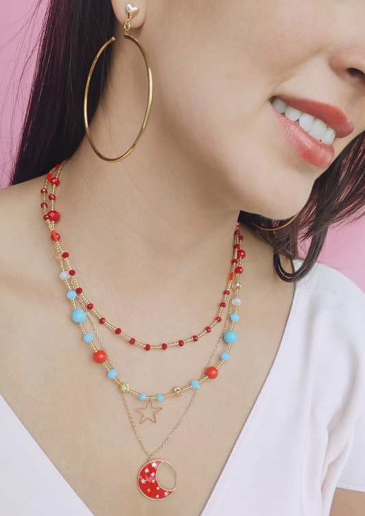 COLLAR LUNA ROJA - Mayorista