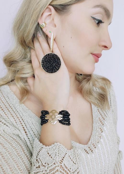 ARETE CIRCLE NEGRO - Mayorista