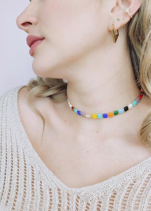 CHOKER COLOR CUADROS - Mayorista