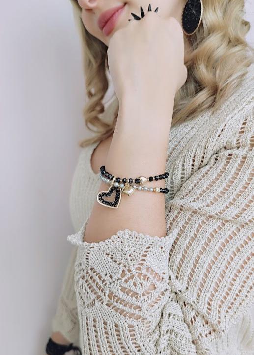 PULSERA SEMIDUO BLACK - Mayorista