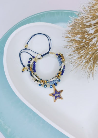 PULSERA SET AZUL NOCHE - Mayorista